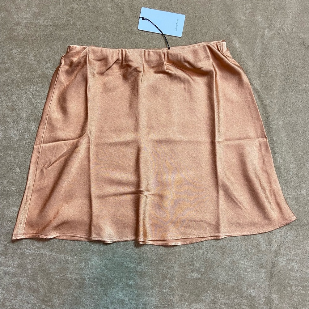 Metallic Peach Mini Skirt by Lanston - a Revolve Brand Size XS NWT